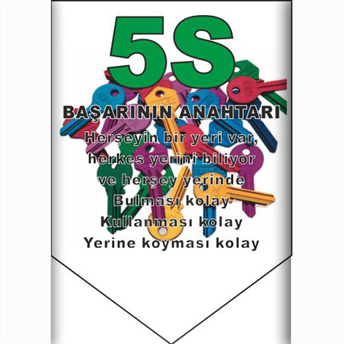 5S Başarının Anahtarı uyarı levhası