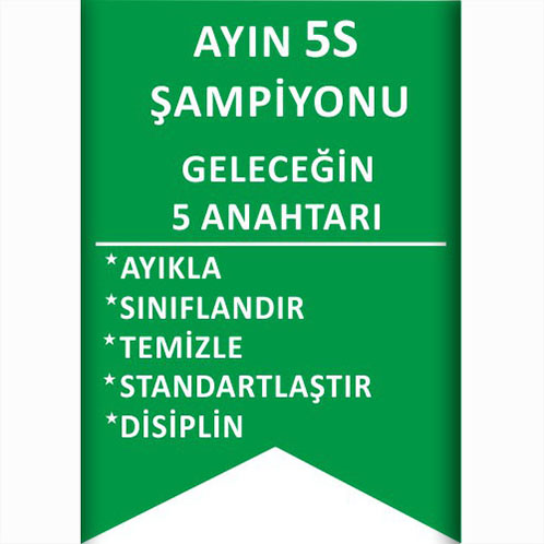 Ayın 5S Şampiyonu — Geleceğin 5 Anahtarı uyarı levhası