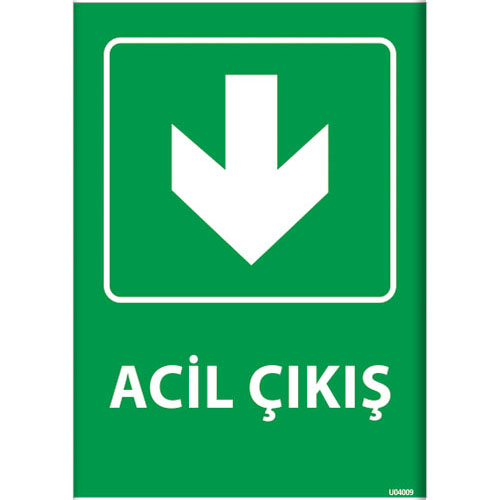 Acil Çıkış uyarı levhası