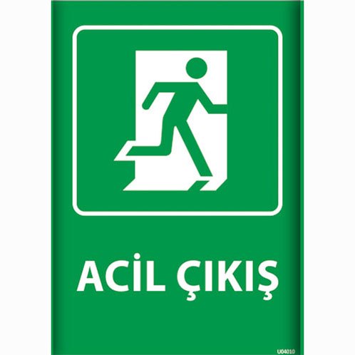 Acil Çıkış uyarı levhası