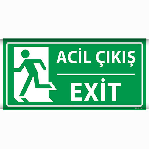 Acil Çıkış Exit uyarı levhası