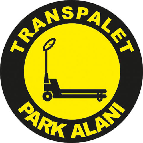 Transpalet Park Alanı uyarı levhası