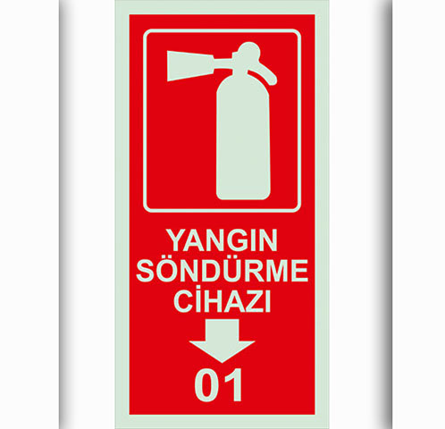 Yangın Söndürme Cihazı uyarı levhası