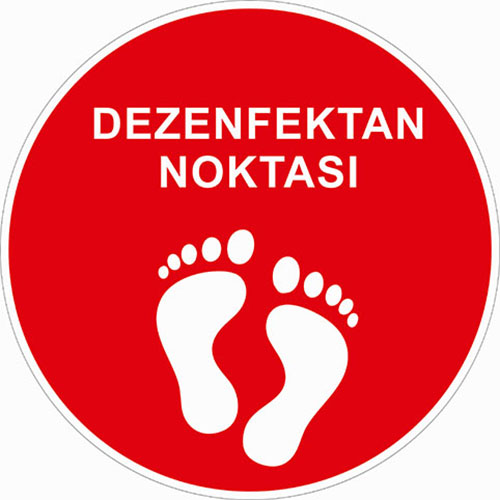 Dezenfektan Noktası uyarı levhası