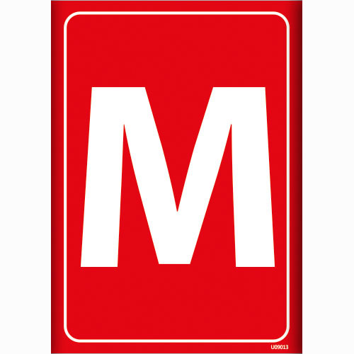 M Depolama İşareti uyarı levhası