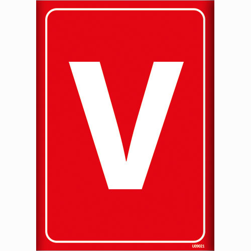 V Depolama İşareti uyarı levhası
