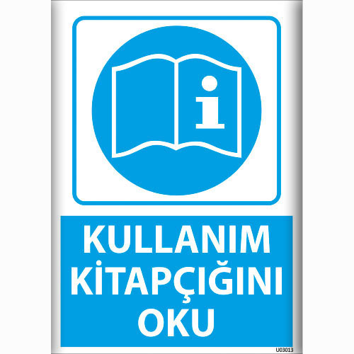 Kullanım Kitapçığını Oku uyarı levhası