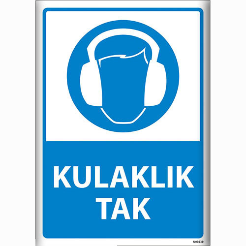 Kulaklık Tak uyarı levhası