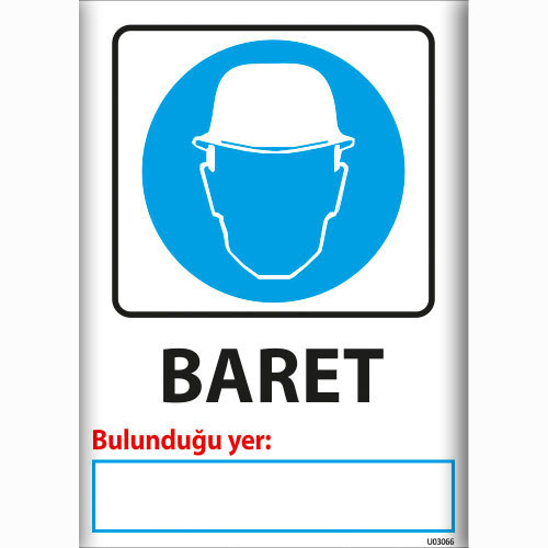 Baret uyarı levhası