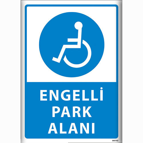 Engelli Park Alanı uyarı levhası