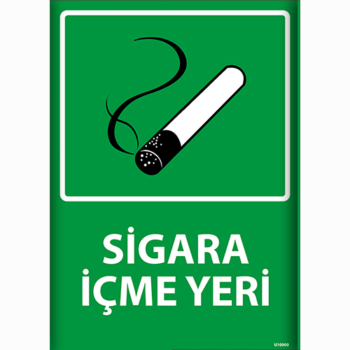 Sigara İçme Yeri uyarı levhası