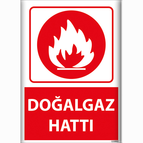 Doğalgaz Hattı uyarı levhası