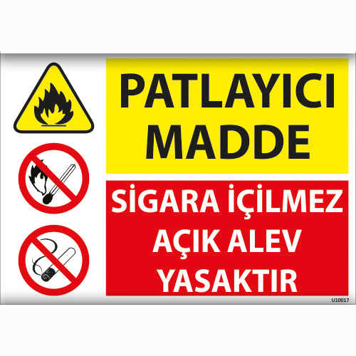 Patlayıcı Madde uyarı levhası