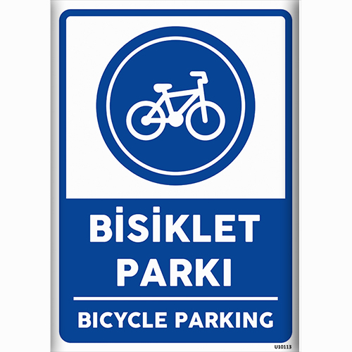 Bisiklet Parkı uyarı levhası