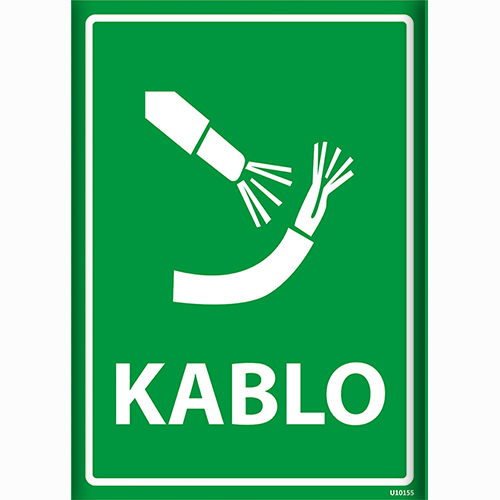 Kablo uyarı levhası