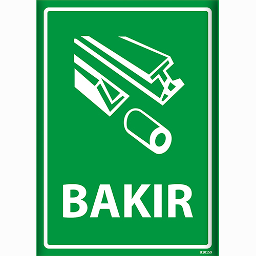 Bakır uyarı levhası