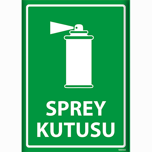 Sprey Kutusu uyarı levhası