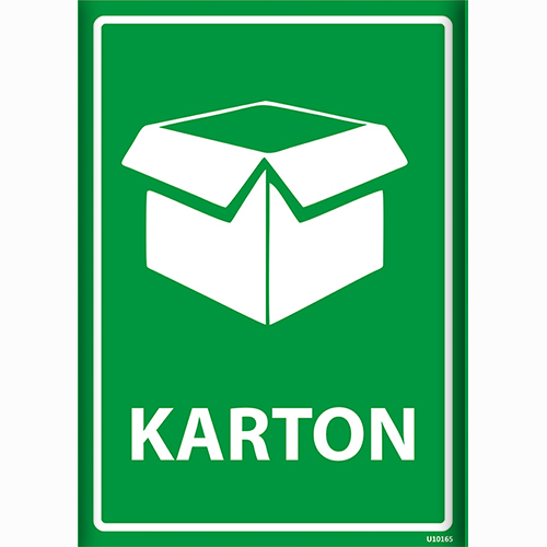 Karton uyarı levhası