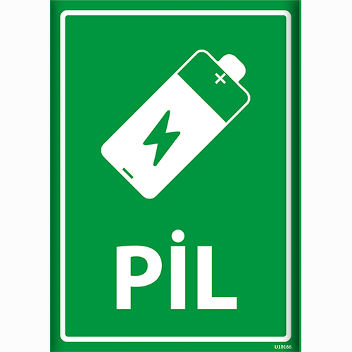 Pil uyarı levhası