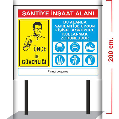 İnşaat Tabelası 01 (Sarı Zemin) uyarı levhası