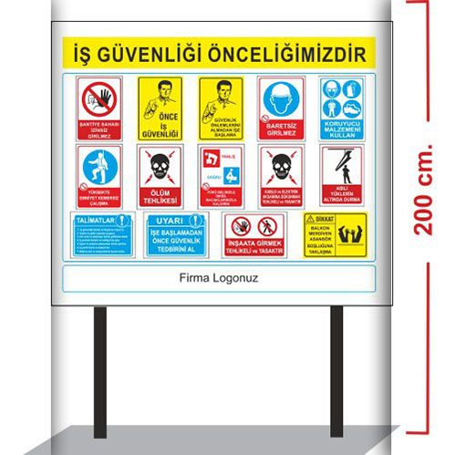 İnşaat Tabelası 05 (Sarı Zemin) uyarı levhası