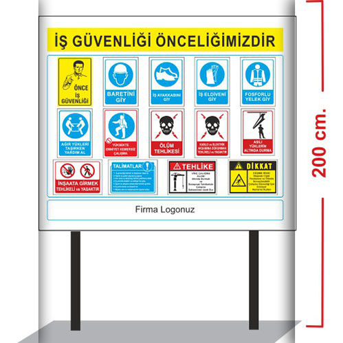 İnşaat Tabelası 06 (Sarı Zemin) uyarı levhası