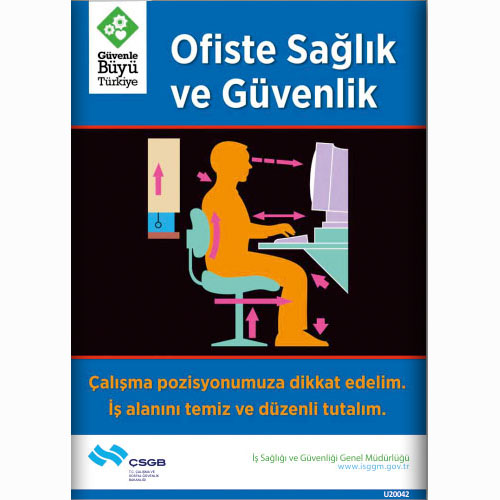 Ofiste Sağlık ve Güvenlik uyarı levhası