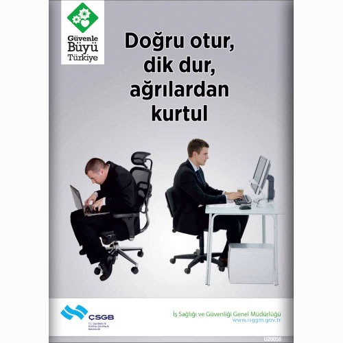 Doğru Otur Dik Dur uyarı levhası