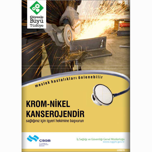 Krom Nikel Kanserojendir uyarı levhası