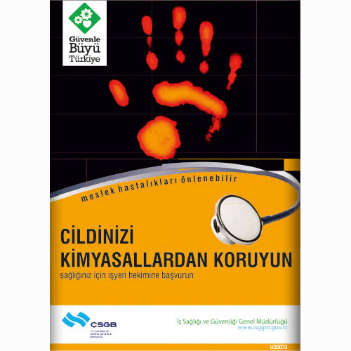 Cildinizi Kimyasallardan Koruyun uyarı levhası
