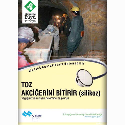 Toz Akciğerini Bitirir uyarı levhası