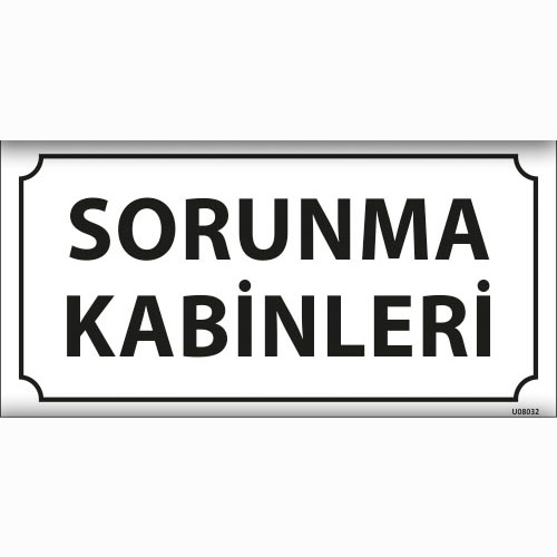 Soyunma Kabinleri uyarı levhası