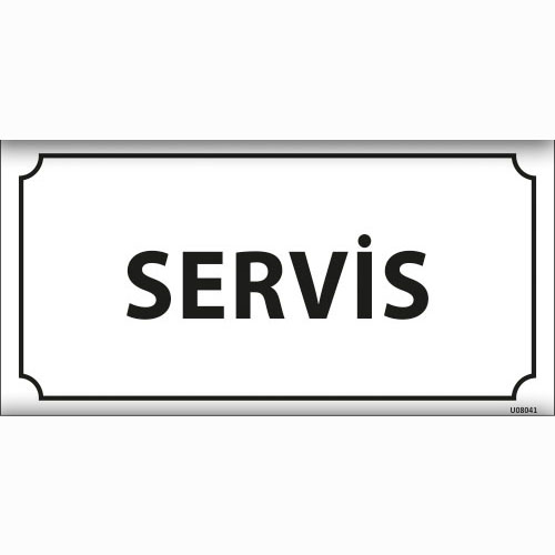 Servis uyarı levhası