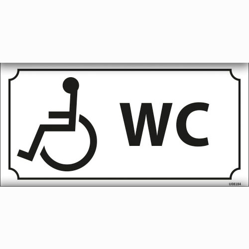 WC uyarı levhası