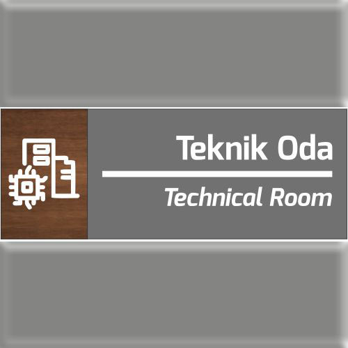 Teknik Oda uyarı levhası