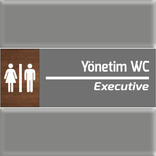 Yönetim WC uyarı levhası