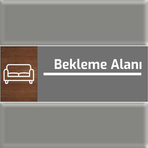 Bekleme Alanı uyarı levhası