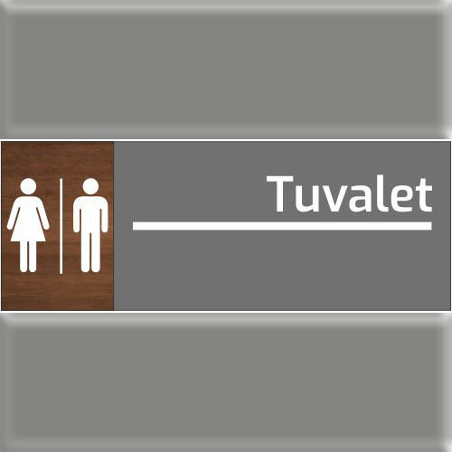 Tuvalet uyarı levhası