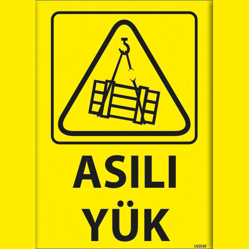 Asılı Yük uyarı levhası