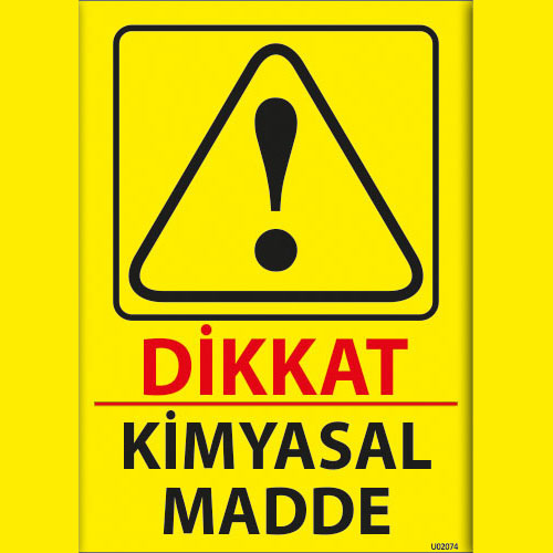 Kimyasal Madde uyarı levhası
