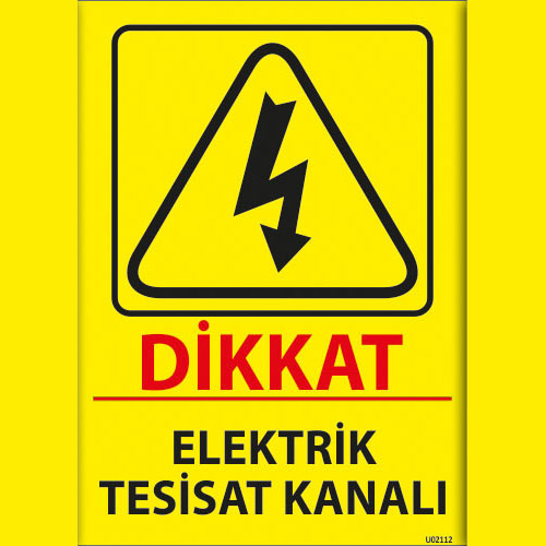 U02112 uyarı levhası