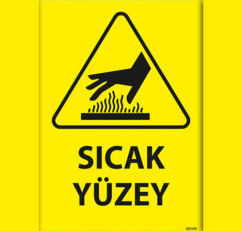 Sıcak Yüzey uyarı levhası