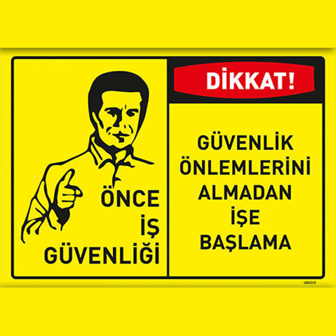 U02219 uyarı levhası