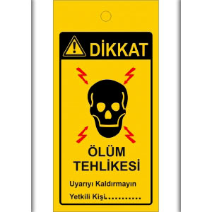 Dikkat Olmu Tehlikesi Mıknatıslı Magnet Etiketler uyarı levhası