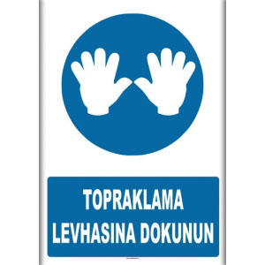 Elektrik Topraklama Levhasina Dokunun Yen uyarı levhası