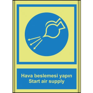 Hava Beslemesi Yapin Imo209 uyarı levhası