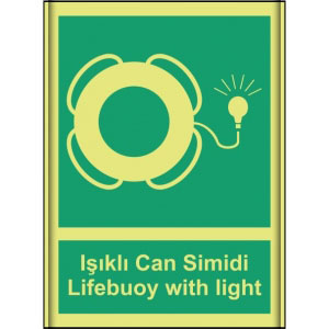 Isikli Can Simidi Sahil Acil Mudahale Levhaları Imo309 uyarı levhası