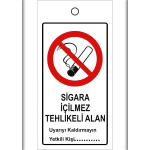 Sigara İçilmez Tehlikeli Alan Portatif Mıknatıslı Uyarı Etiketi uyarı levhası