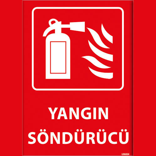 Yangın Söndürücü uyarı levhası