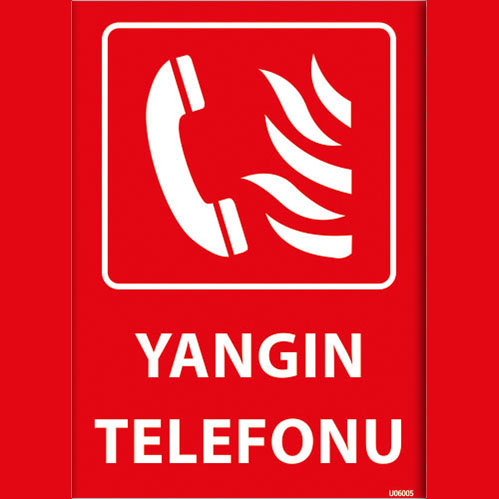 Yangın Telefonu uyarı levhası
